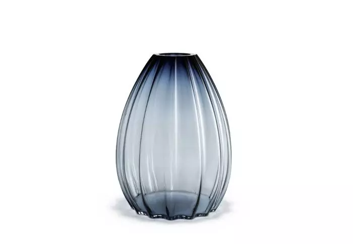 Holmegaard 2 Lips Vase blau, 45 cm