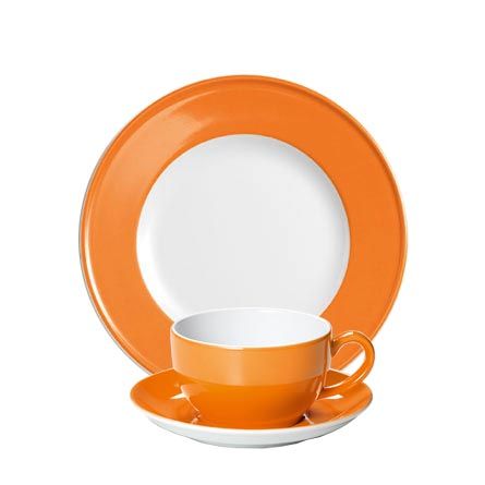 Dibbern Solid Color Orange - Frühstücksgedeck