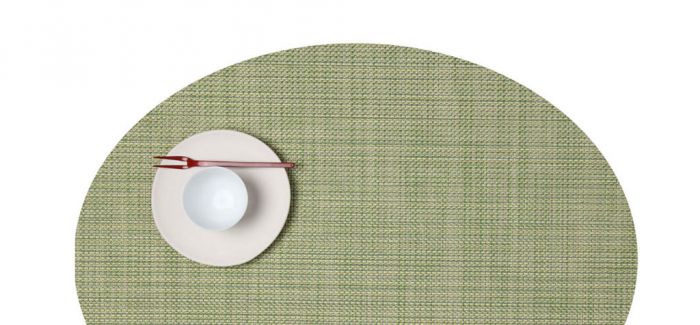 Chilewich Mini Basketweave Tischset, Dill, 36 x 49,5 cm, oval