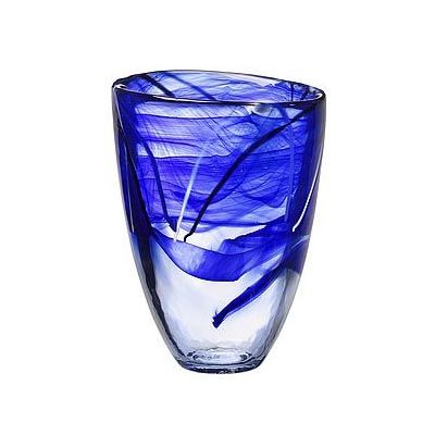Kosta Boda Contrast Vase 20 cm - blau