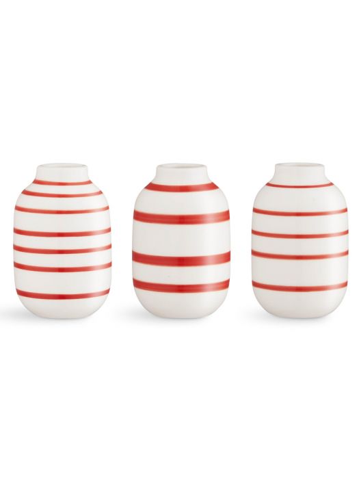Kähler Design - Omaggio Vase Mini, Scarlet 3 Stück