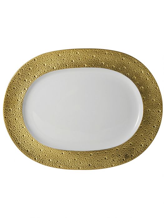 Bernardaud Ecume - Ovale Platte Ø 43 cm, gold