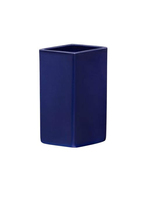 iittala Ruutu - Keramik Vase 18 cm, dunkelblau