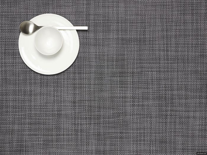 Chilewich Mini Basketweave Tischset, Cool Grey, 36 x 48 cm
