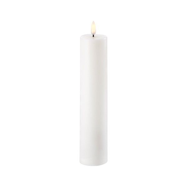 Piffany Copenhagen - Uyuni Lighting LED Pillar Kerze "Nordic White" H: 22,2 cm, Ø: 4,8 cm
