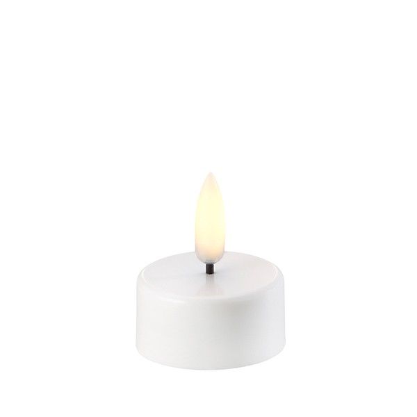 Piffany Copenhagen - Uyuni Lighting LED Teelicht "Nordic White" H: 2 cm, Ø: 3,8 cm 
