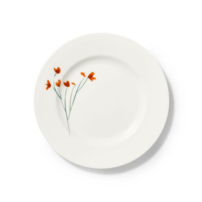 Dibbern Impression - Blume rot - Teller flach 26,5 cm