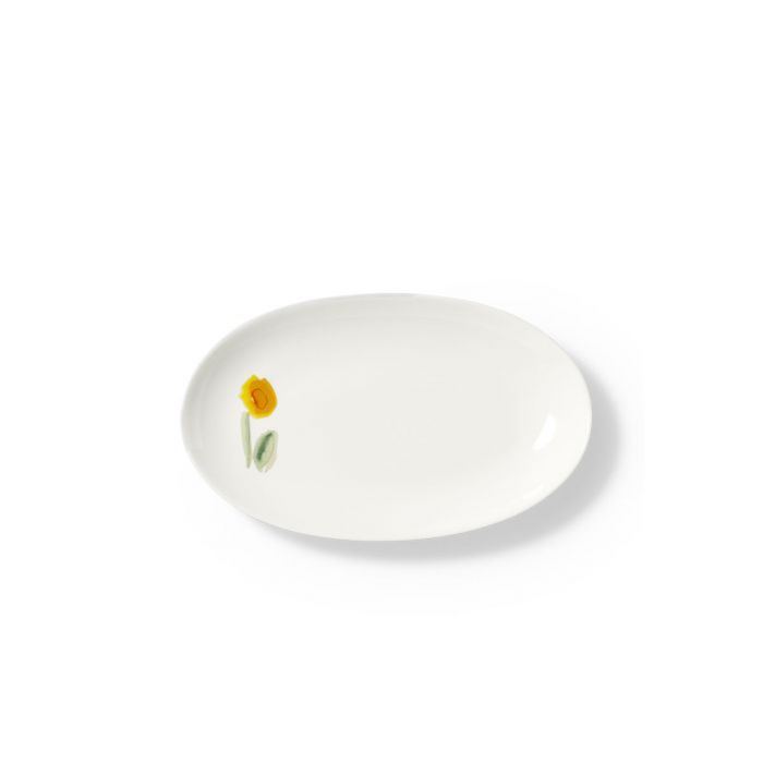 Dibbern Impression - Blume gelb - Beilage oval 24 cm