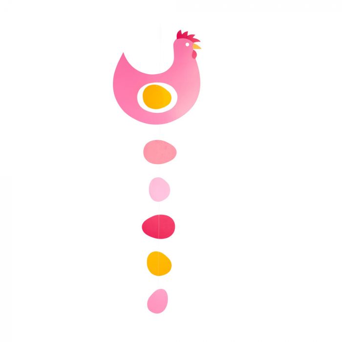 Flensted Mobiles - Henne, pink und gelb