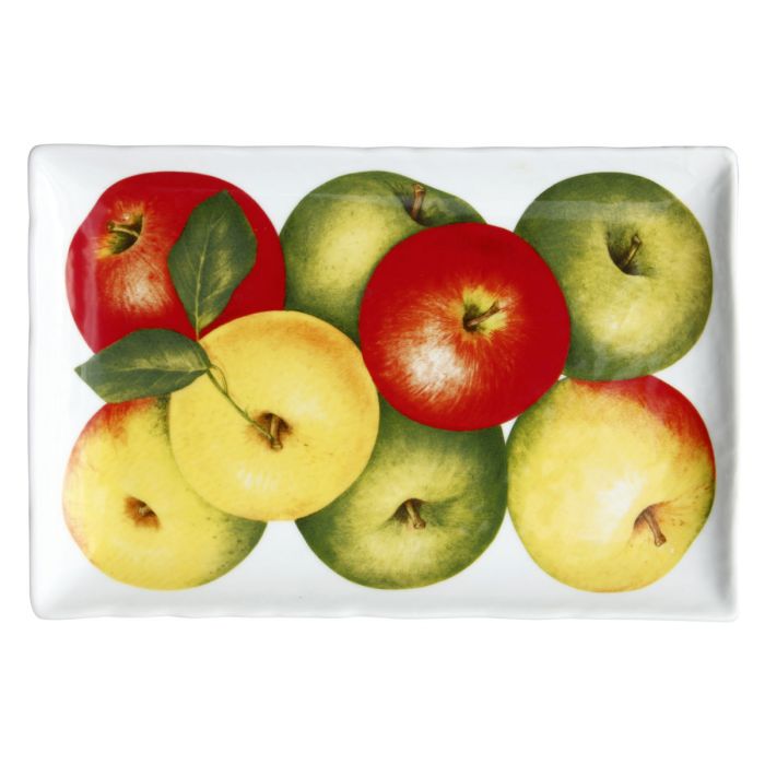 Taitù Dieta Mediterranea - Fruits - Servierplatte 22 x 33  cm, Äpfel