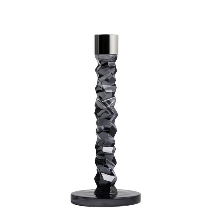 Orrefors - Carat Kerzenständer anthrazit, 24,2 cm, 2 Stück