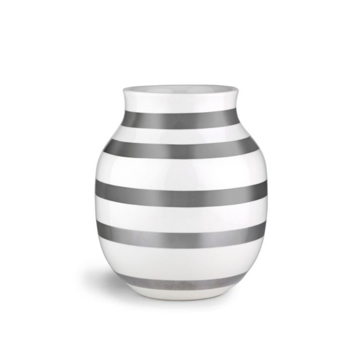 Kähler Design - Omaggio Vase - Silber, H 20 cm