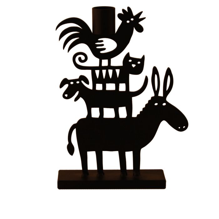Bengt & Lotta - Donkey Pyramid Kerzenständer, schwarz
