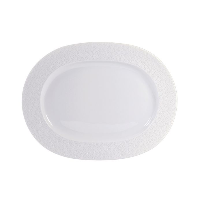 Bernardaud Ecume - Ovale Platte Ø 30 cm, weiß