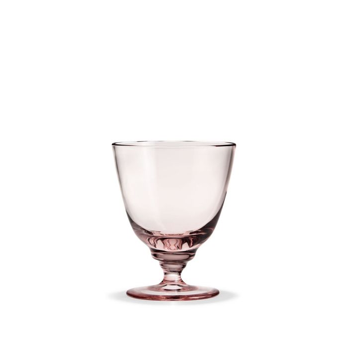 Holmegaard - Flow Wasserglas mit Fuß 35 cl, rosa