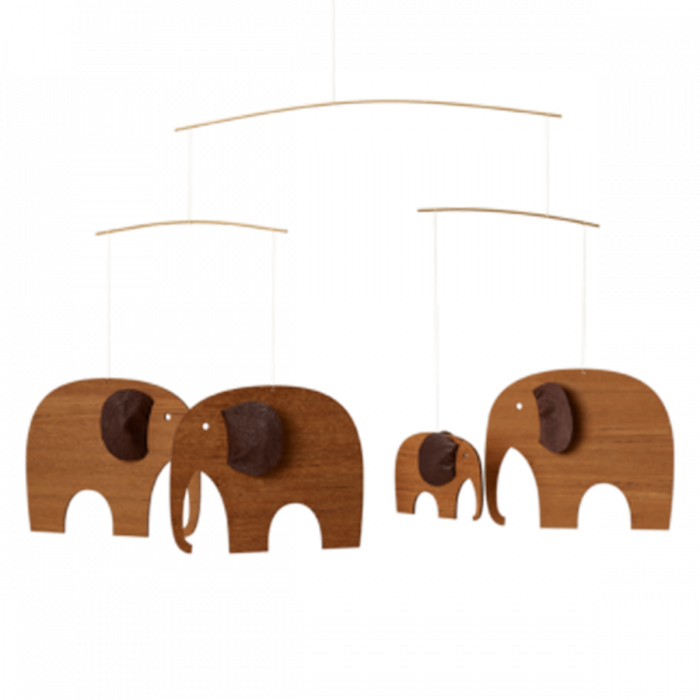 Flensted Mobiles - Elefantenparty Mobile, Holz
