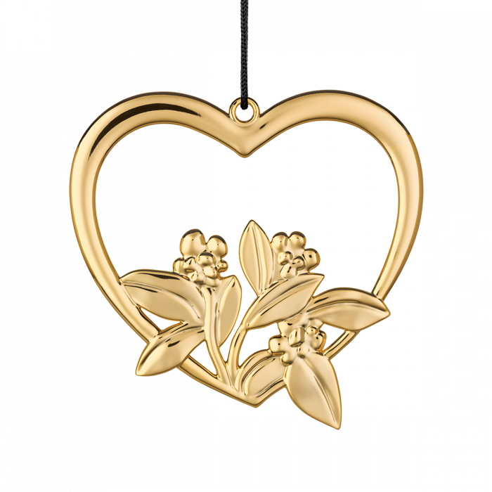 Karen Blixen - große Herzblume, vergoldet