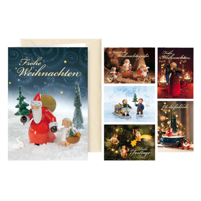 Wendt & Kühn - Grußkartenserie "Himmlische Weihnachtsgrüße" mit Briefumschlägen