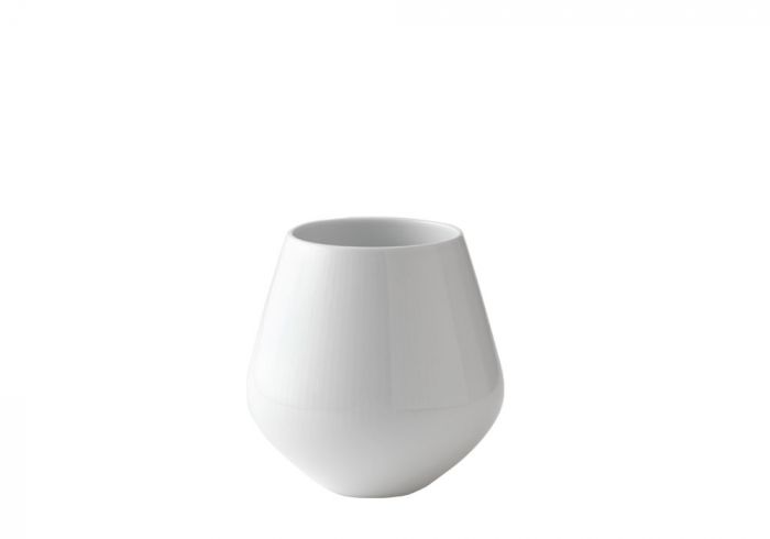 Royal Copenhagen - Weiß Gerippt - Vase, medium