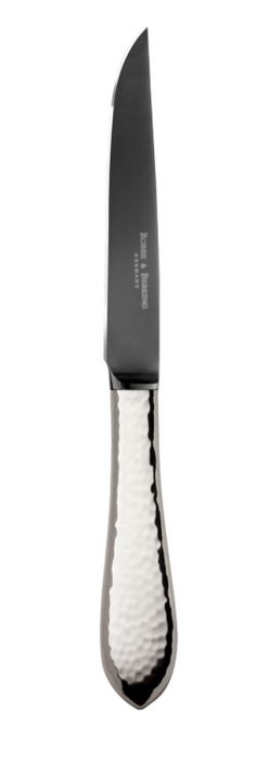 Robbe & Berking Frozen Black - Martelé Steakmesser, 925 Sterlingsilber