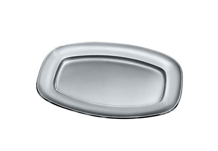 Alessi Servierplatte, oval aus Edelstahl 125/30