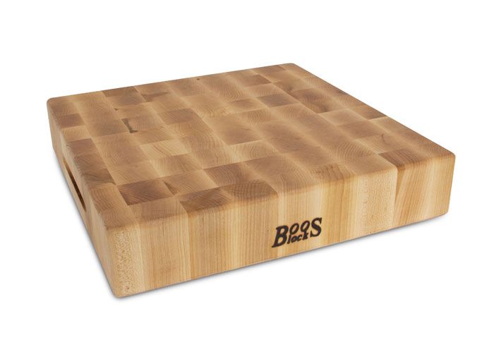 Boos Blocks - Stirnholz Classic - Gourmet Hackblock Ahorn-Hartholz - 38 x 38 x 7,5 cm