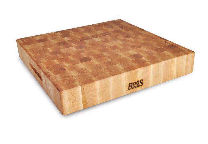 Boos Blocks - Stirnholz Classic - Gourmet Hackblock Ahorn-Hartholz - 46 x 46 x 7,5 cm