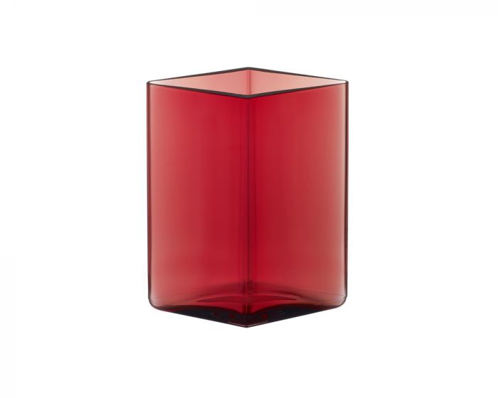 iittala Ruutu - Vase 11,5 cm x 14 cm, cranberry